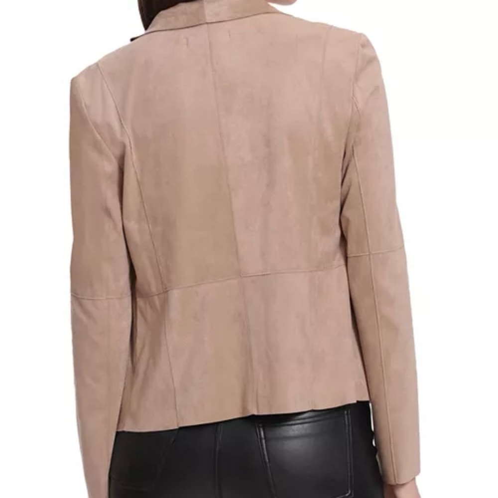 Bagatelle, Women’s Faux-Suede Drape-Front Jacket Sz M - Picture 3 of 14